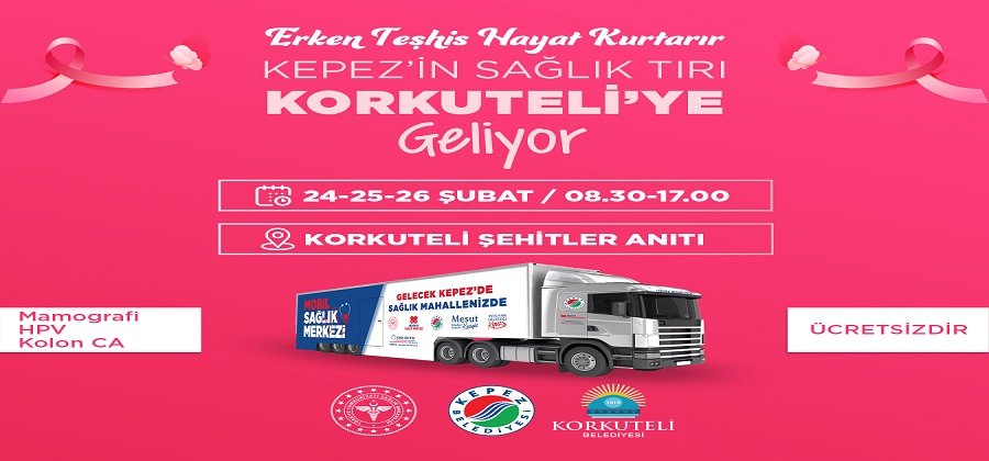 Korkuteli Belediyesi’nden Halka Sağlık Hizmeti: Kepez Sağlık Tırı İlçemizde!